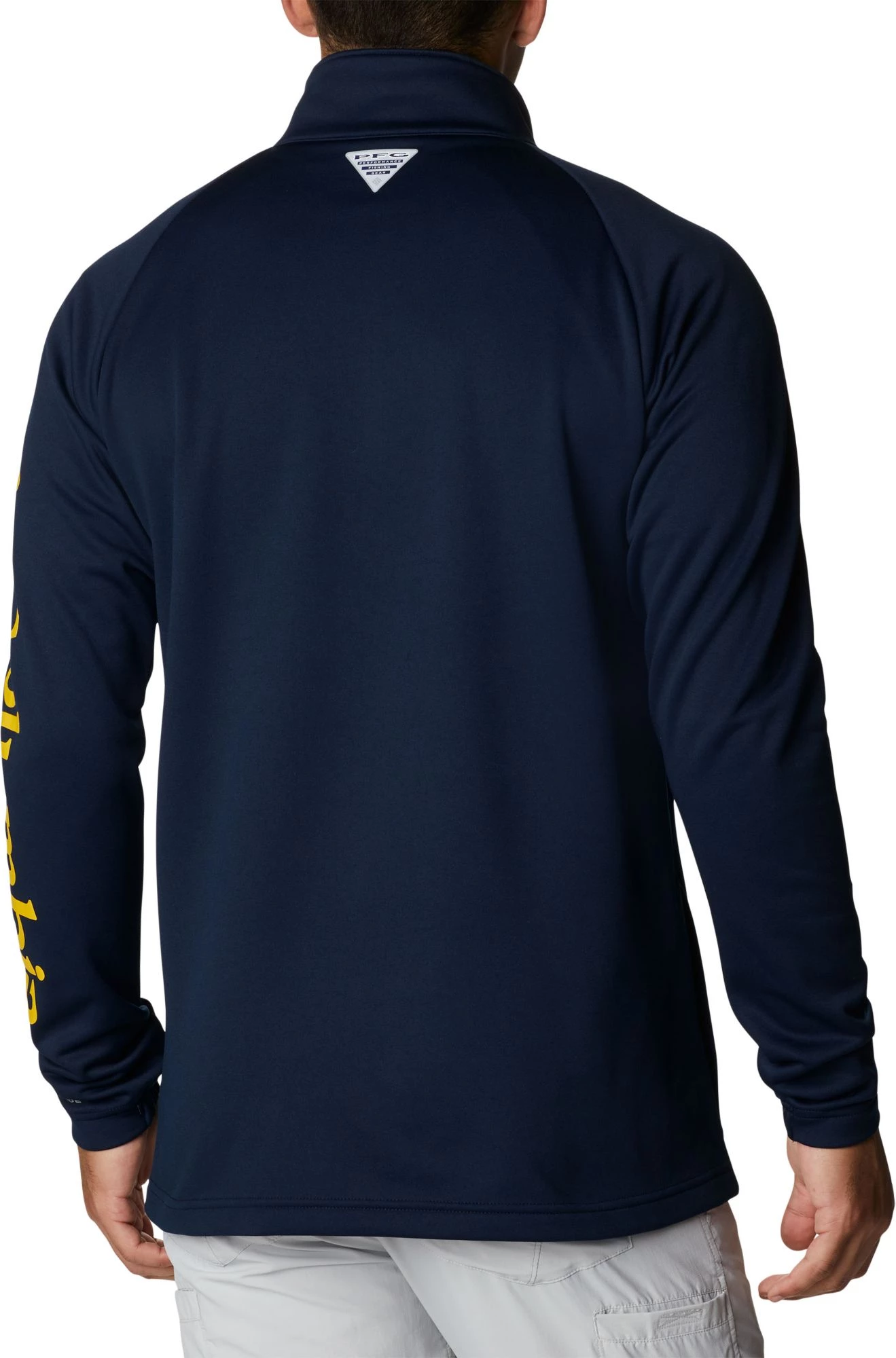 Columbia Men's West Virginia Mountaineers Blue PFG Terminal Tackle Quarter-Zip Pullover Shirt 7 Columbia Men's West Virginia Mountaineers Blue PFG Terminal Tackle Quarter-Zip Pullover Shirt - Image 5