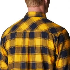 Columbia Men's West Virginia Mountaineers Blue Plaid Flare Gun Flannel Button Down Long Sleeve Shirt -Columbia Sales Store unnamed file 4759