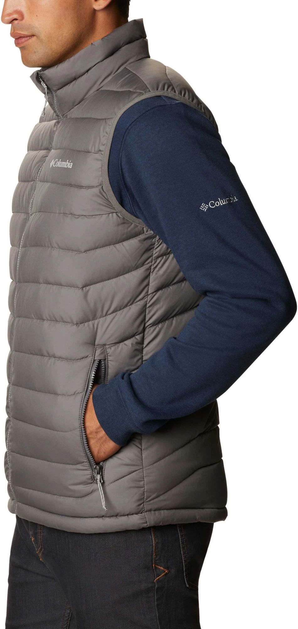 Columbia Men's Powder Lite Vest Red Jasper/shark 6 Columbia Men's Powder Lite Vest Red Jasper/shark - Image 4