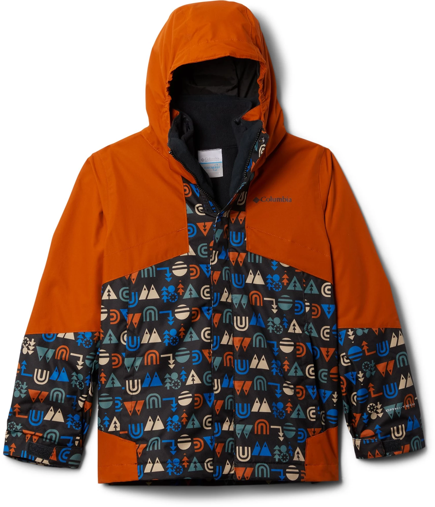 Columbia Boys' Bugaboo Interchange Jacket Black Geo Print 3 Columbia Boys' Bugaboo Interchange Jacket Black Geo Print