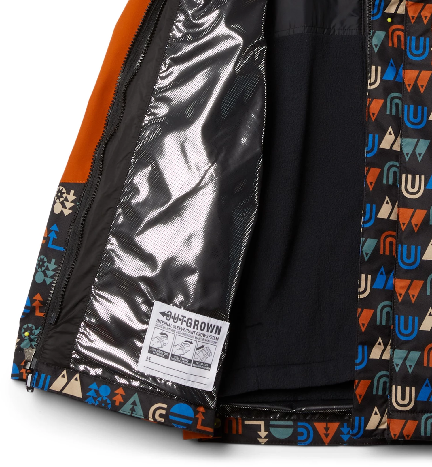 Columbia Boys' Bugaboo Interchange Jacket Black Geo Print 5 Columbia Boys' Bugaboo Interchange Jacket Black Geo Print - Image 3