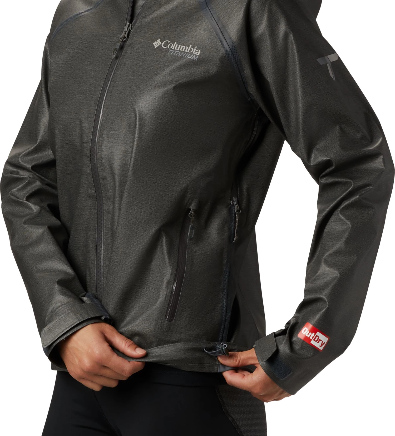 Columbia Women's OutDry Reign Jacket Charcoal Heather 6 Columbia Women's OutDry Reign Jacket Charcoal Heather - Image 4