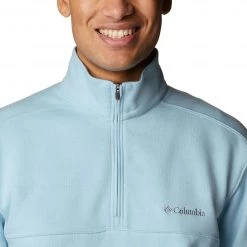 Columbia Men's Hart Mountain II Half Zip Jacket Sky Blue Heather -Columbia Sales Store unnamed file 65