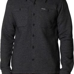 Columbia Men's Great Hart Mountain Shirt Jacket Black Heather