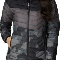 Columbia Women's Powder Lite Blocked Jacket Brt Grnm/bld Orng/mlbc