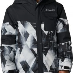 Columbia Boy's Might Mogul II Jacket For Boys' Black Geo Mt/black