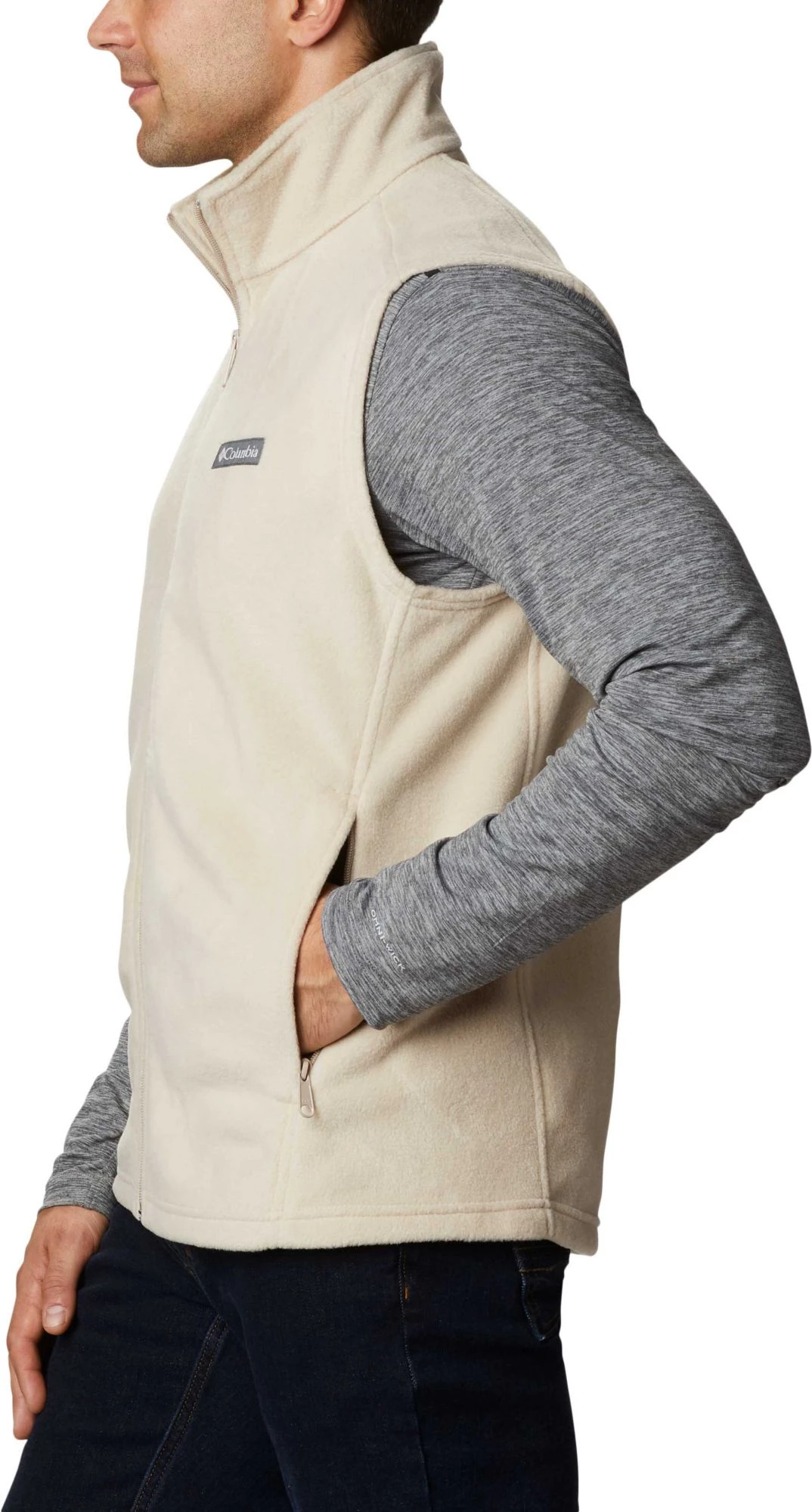 Columbia Men's Steens Mountain Fleece Vest Grill/black 5 Columbia Men's Steens Mountain Fleece Vest Grill/black - Image 3