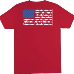 Columbia Men's PFG Americana Saltwater Fish Flag T-Shirt Black